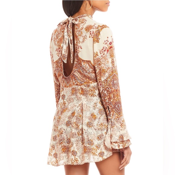 Free People Lady Luck Printed Tunic Size Small Bohemian Mini Dress - Picture 14 of 16